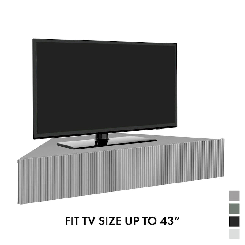 Sukhumi Transitional 47-inch 3-Shelf Wall-Mounted Corner TV Console