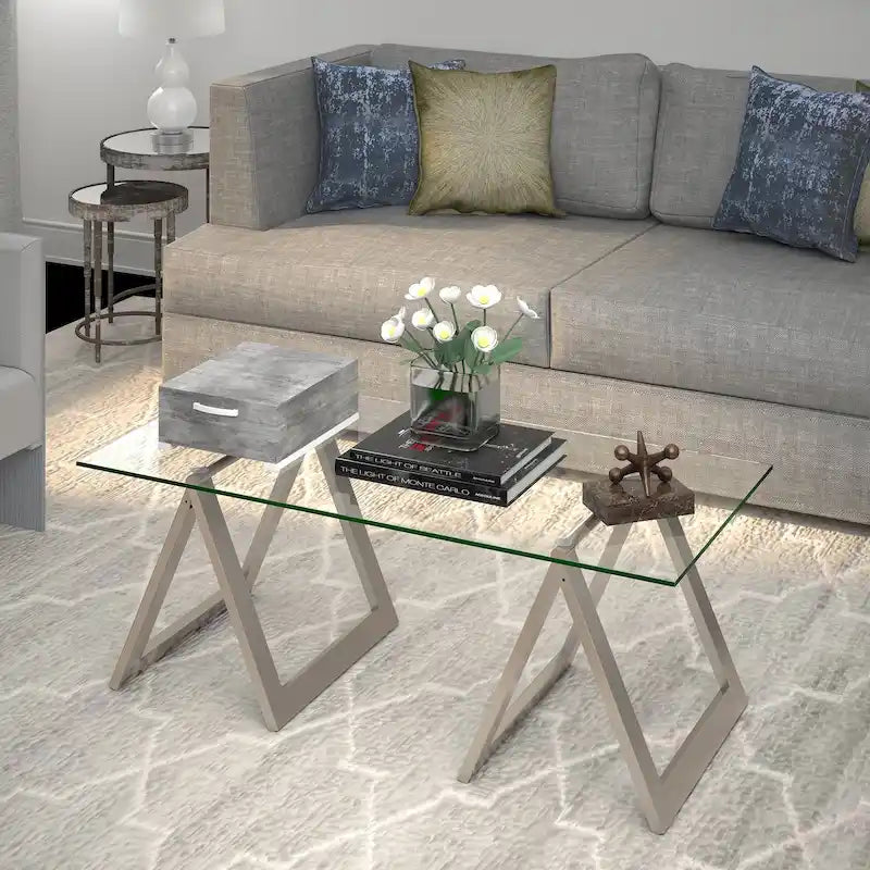 Modara Sawhorse Leg Coffee Table (Optional Finishes)