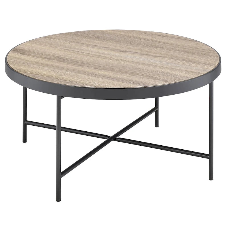 Xana Weathered Grey Oak and Black Coffee Table