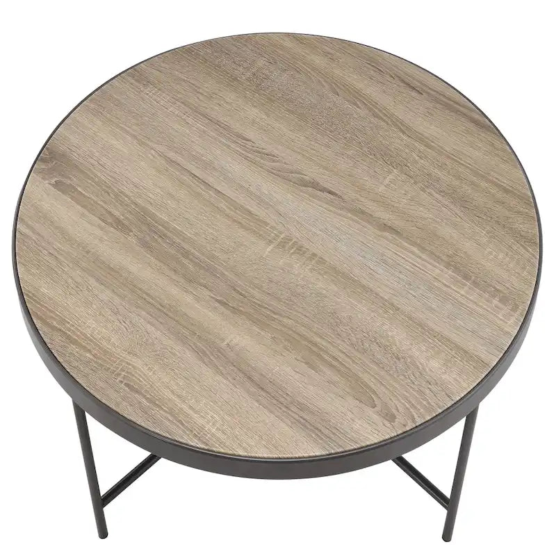 Xana Weathered Grey Oak and Black Coffee Table