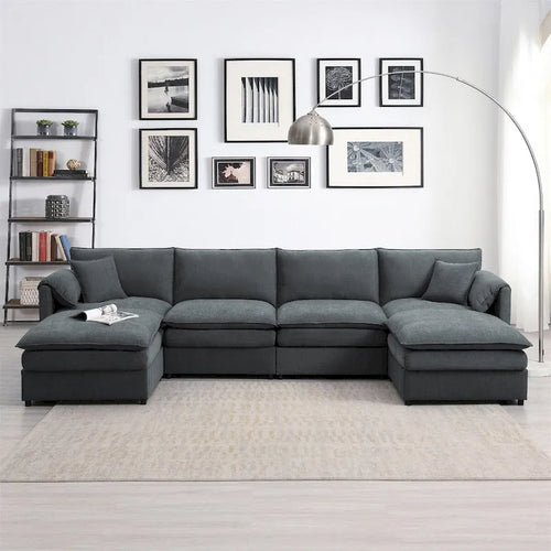 134*66 Chenille Modular Sectional Sofa